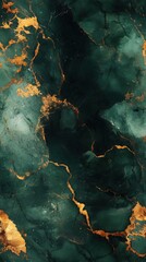 Wall Mural - Seamless abstract marble in deep olive with subtle bronze veins, [Abstract Background Marble], [Earthy and sophisticated]