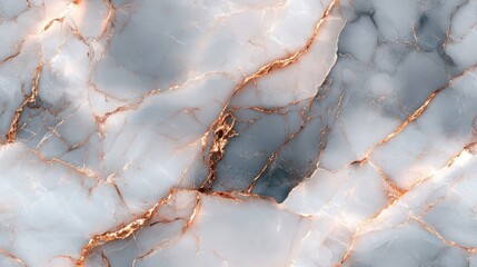 Poster - Seamless abstract marble in pale grey with bronze veins, [Abstract Background Marble], [Modern and refined]