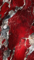 Poster - Elegant red and gray marble texture, perfect for backgrounds or wallpapers, showcasing intricate patterns and natural beauty.