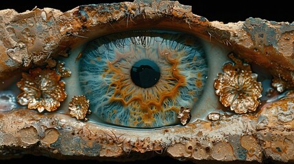 sculpted eye, abstract background, illustration, wallpaper