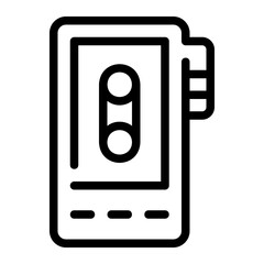 Sticker - recorder line icon