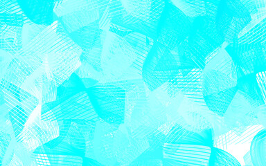 Sticker - Light BLUE vector backdrop with memphis shapes.