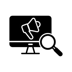 Poster - search advertising icon solid vector design in trendy style