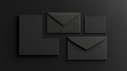 Wall Mural - Black Envelope Mockup