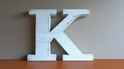 Wall Mural - Letter K, 3D, letters, alphabet, wooden, art, illustration, wallpaper, background