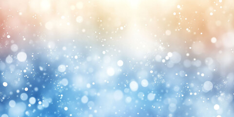 Poster - Abstract blurred background with snow and ice creates serene atmosphere filled with soft bokeh effects.