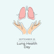 © Telkraf.id - Lung Health Day vector design template good for celebration usage. Lung Health Day design. Continuous line drawing. eps 10.