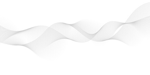 Wall Mural - Abstract gray wave dynamic curve lines on transparent background. Energy technology concept modern backdrop design for business, presentation, banner.