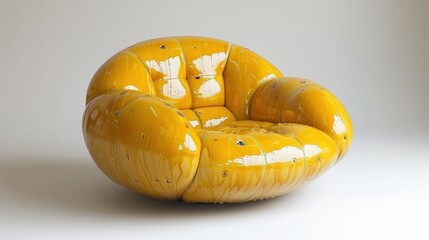 futuristic armchairs, yellow, designs, decoration