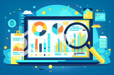 Wall Mural - business analytics concept flat illustration
