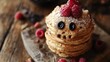 © JBMotillon - Pancakes macabres Halloween avec framboises