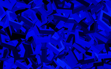 Poster - Dark BLUE vector pattern with colorful hexagons.