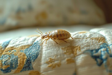 Bed Bug on a Fabric Surface