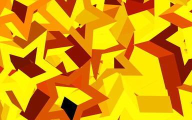 Poster - Dark Yellow vector texture with beautiful stars.