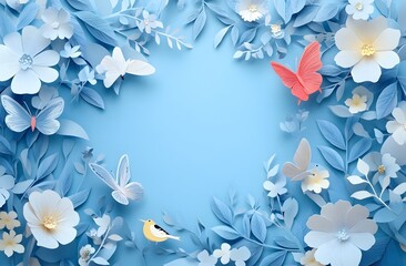 Wall Mural - flowers frame