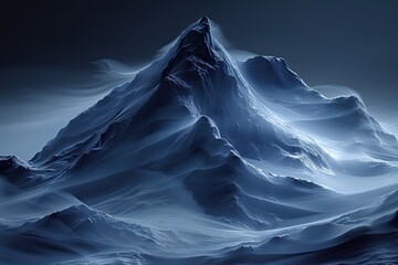 Aufkleber - Light Painting Mountain Peak Abstract light patterns painted against