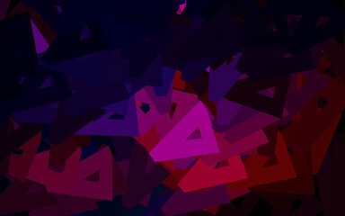 Poster - Dark Pink, Red vector texture with triangular style.