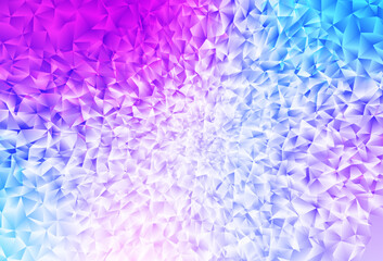 Poster - light pink, blue vector polygon abstract layout.