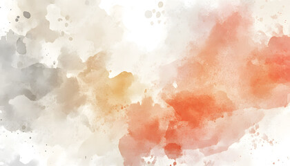 Soft watercolor splashes or strokes in muted tones, offering an artistic yet understated look