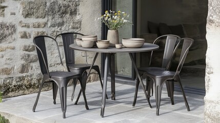 Wall Mural - Industrial Style Outdoor Dining Set