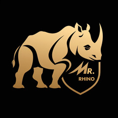 Beautiful Rhino Logo, Rhinoceros Design for Your Corporate and Business Graphic Resource or Creative Project, Ai Generative