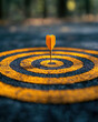 © tong2530 - A business target with a dart hitting the bullseye, representing successful marketing strategies,