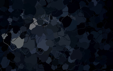 Poster - Dark Gray vector pattern with random forms.