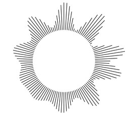 Leinwandbilder - Wavy sound ring design that creatively represents audio frequencies, rhythms, and the essence of sound.