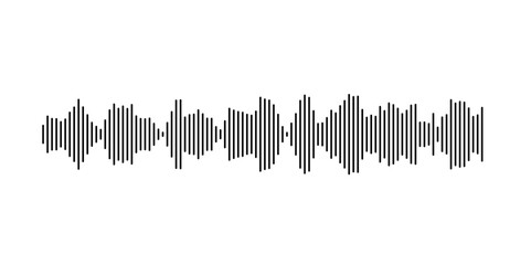 Leinwandbilder - Parallel lines creating a modern sound wave graphic design element