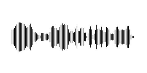 Leinwandbilder - Parallel lines creating a modern sound wave graphic design element