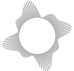 Aufkleber - Concentric sound patterns that beautifully illustrate radial waveforms, capturing the essence of audio dynamics.