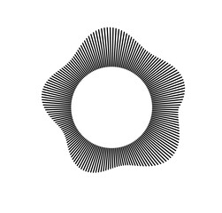 Aufkleber - Concentric sound patterns that beautifully illustrate radial waveforms, capturing the essence of audio dynamics.