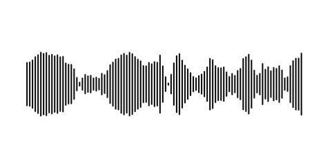 Poster - Stylized sound wave pattern with vertical lines for audio themes