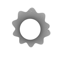 Leinwandbilder - Radial frequency design showcasing vibrant sound elements, creating a visually engaging representation of audio waves.