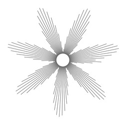 Aufkleber - Radial sound waves in a dynamic circular design, illustrating the flow of audio energy.