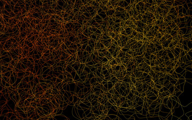 Poster - Dark Orange vector template with chaotic shapes.