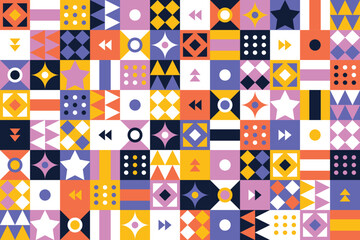 Aufkleber - Flat abstract geometric pattern