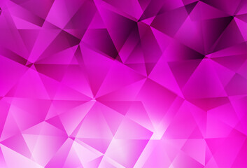 Poster - Light Pink vector low poly background.