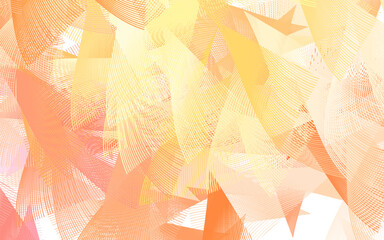 Poster - Light Orange vector texture with triangular style.