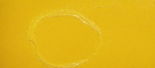 Close-up yellow paint splatter shape circle smooth glossy Wallpa