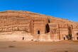 © MC Stock - Sandsteingräber im Wüstenland AlUla Medina Saudi-Arabien in Hegra der UNESCO, Welterbestätte