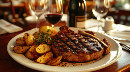 Wall Mural - Steak & Potatoes.