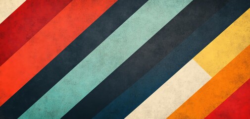 Poster - A vibrant abstract background featuring diagonal stripes in various colors, perfect for modern design and artistic projects.