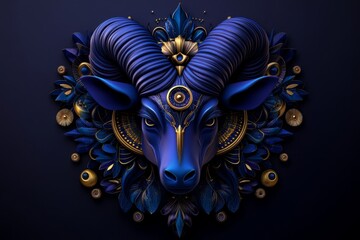 Wall Mural - zodiac signs in a digital art series, illustrated in a collection where each zodiac sign is portraye