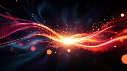 Poster - A vibrant display of swirling colors and light, representing energy and movement in a captivating abstract design.