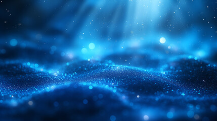 Wall Mural - A blue wave with a lot of dots on it
