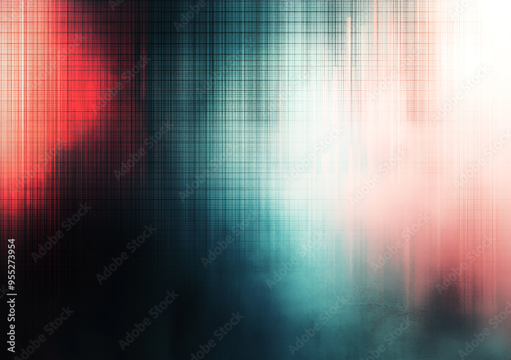 abstract background with gradient of dark teal and light red colors ...