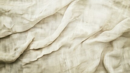 Canvas Print - White Creased Fabric Texture Background