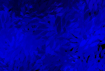 Poster - Dark BLUE vector elegant template with leaves.