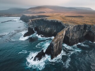 Poster - Rugged Coastline from Above